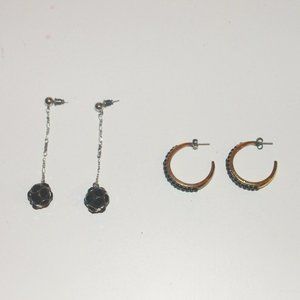 TWO PAIRS OF DANGLE EXPRESS EARRINGS SUPER CUTE
